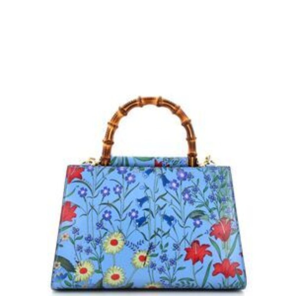 Gucci Small Nymphaea Top Handle Bag (Single Handle) - Azure Blue
